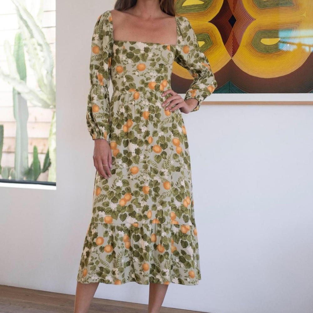Reformation - Mica Dress / Size 4 / Orange Grove